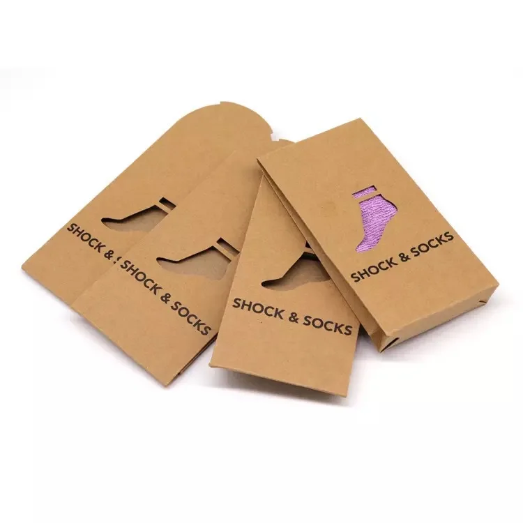 Wholesale new color paper bags, custom small size paper bags, kraft paper window socks packaging bags