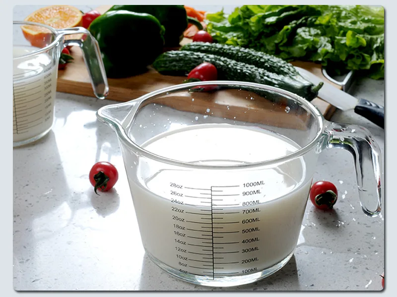 Reihey Dry and Liquid Measuring Cups and Borosilicate Measuring Cup Metric Liquid Measuring Cup