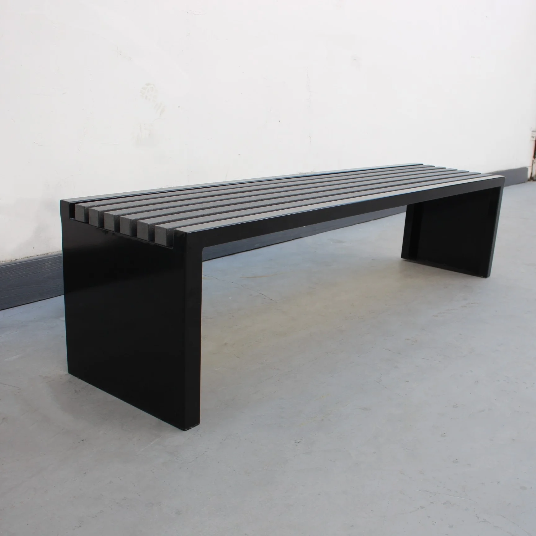 Gavin site furnishings modern style professional long plastic wood metal composite park garden patio outdoor bench