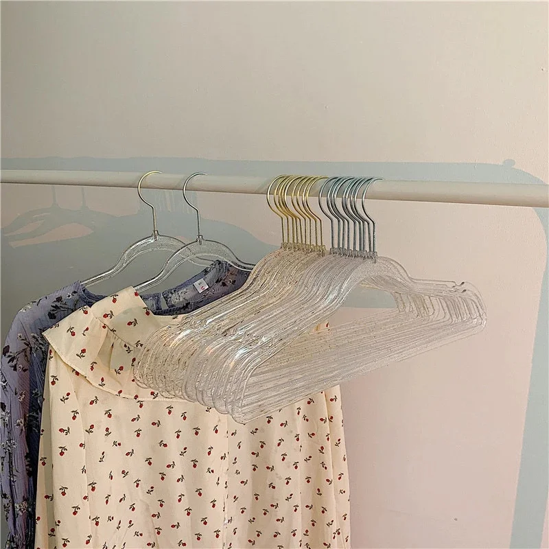 Wholesale Free Custom LOGO Low Price Acrylic Sweater Hanger Slim Space Saving Acrylic Hanger