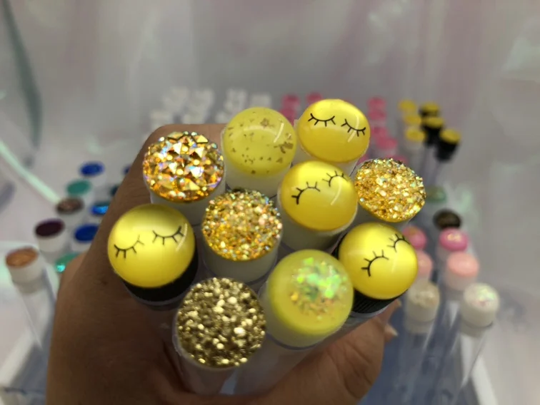 Empty Spoolie Tube Lash Brush Tube Crystal Independent Tube Brushes Private label Diamond Eyelashes Lashes Mascara Brush
