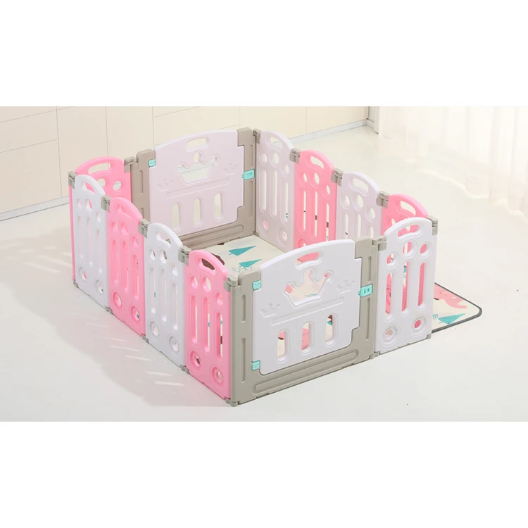 
Hot sale kindergarten kids plastic folding playpen indoor baby play area plastic fence for sale 