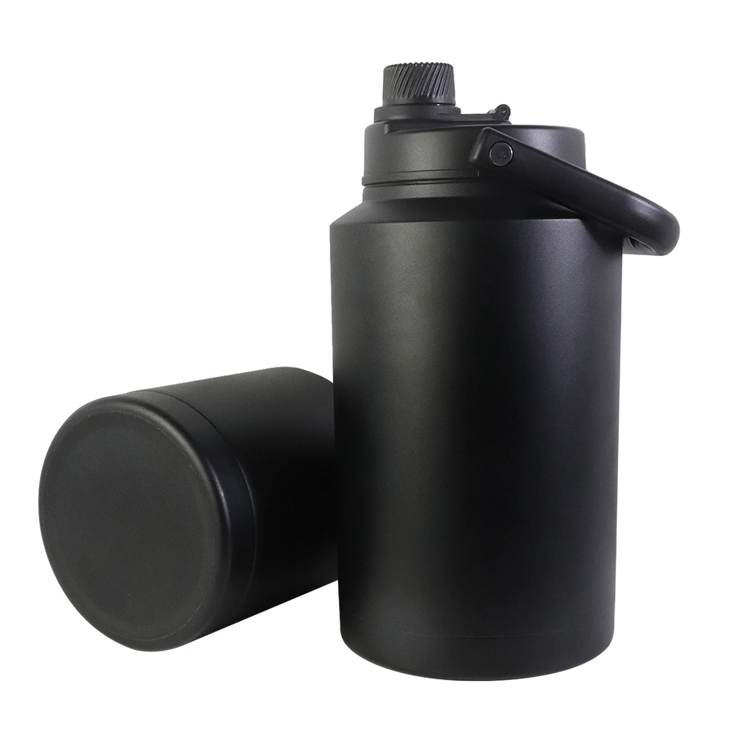 Large 64OZ 1/2 Half Gallon Thermal Growler Vaccum Insulated 128 OZ Stainless Steel Water Jug 1 Gallon with Handle