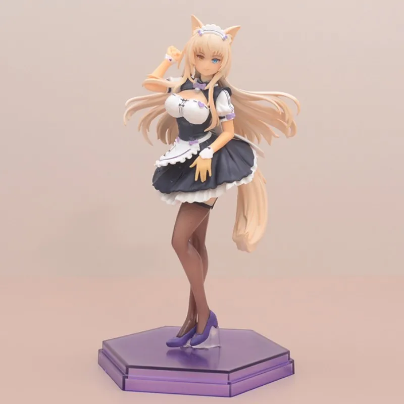 Oem 2 Style action figure Vinyl doll Toys Pink hair figuras de Nekopara Chocola Vanilla complete set