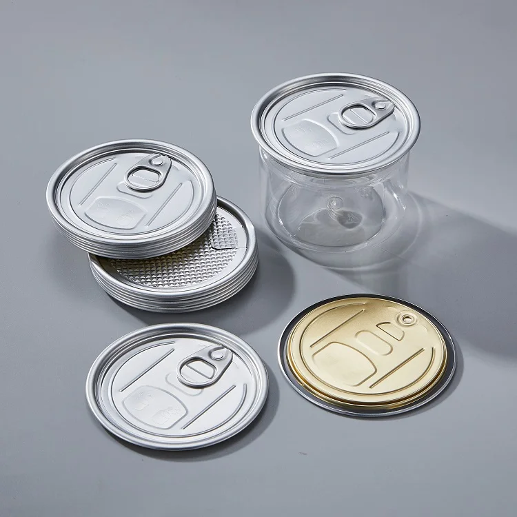 Hot sale 307# 83 mm easy peel end soft aluminum foil lid for pet cans