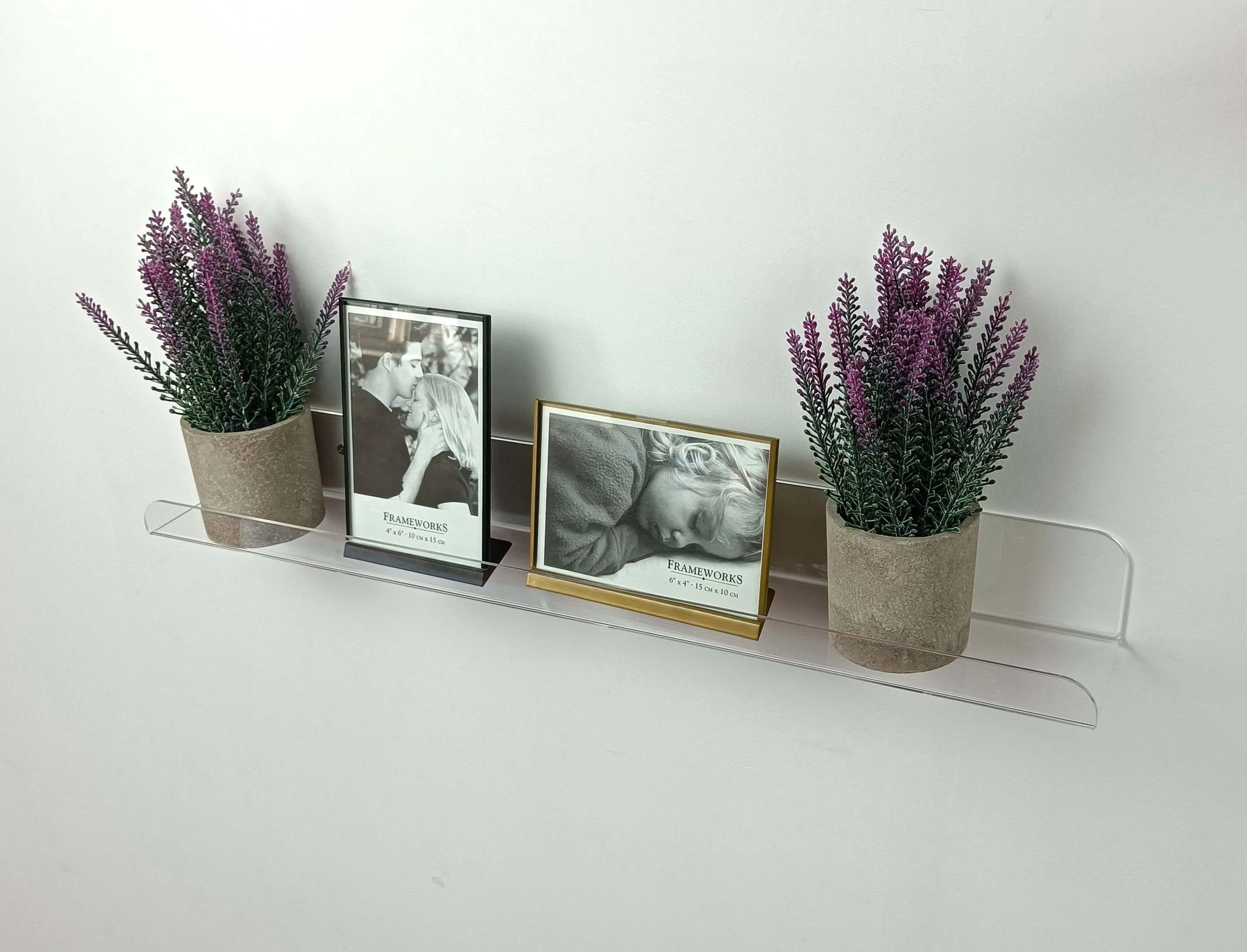 С выдвижной ручкой, размером 24 дюйма, сумка плавающие полки прозрачный акриловый полки Невидимый плавающий настенная полка книжная полка толщиной 3 мм Премиум книга дисплей полки