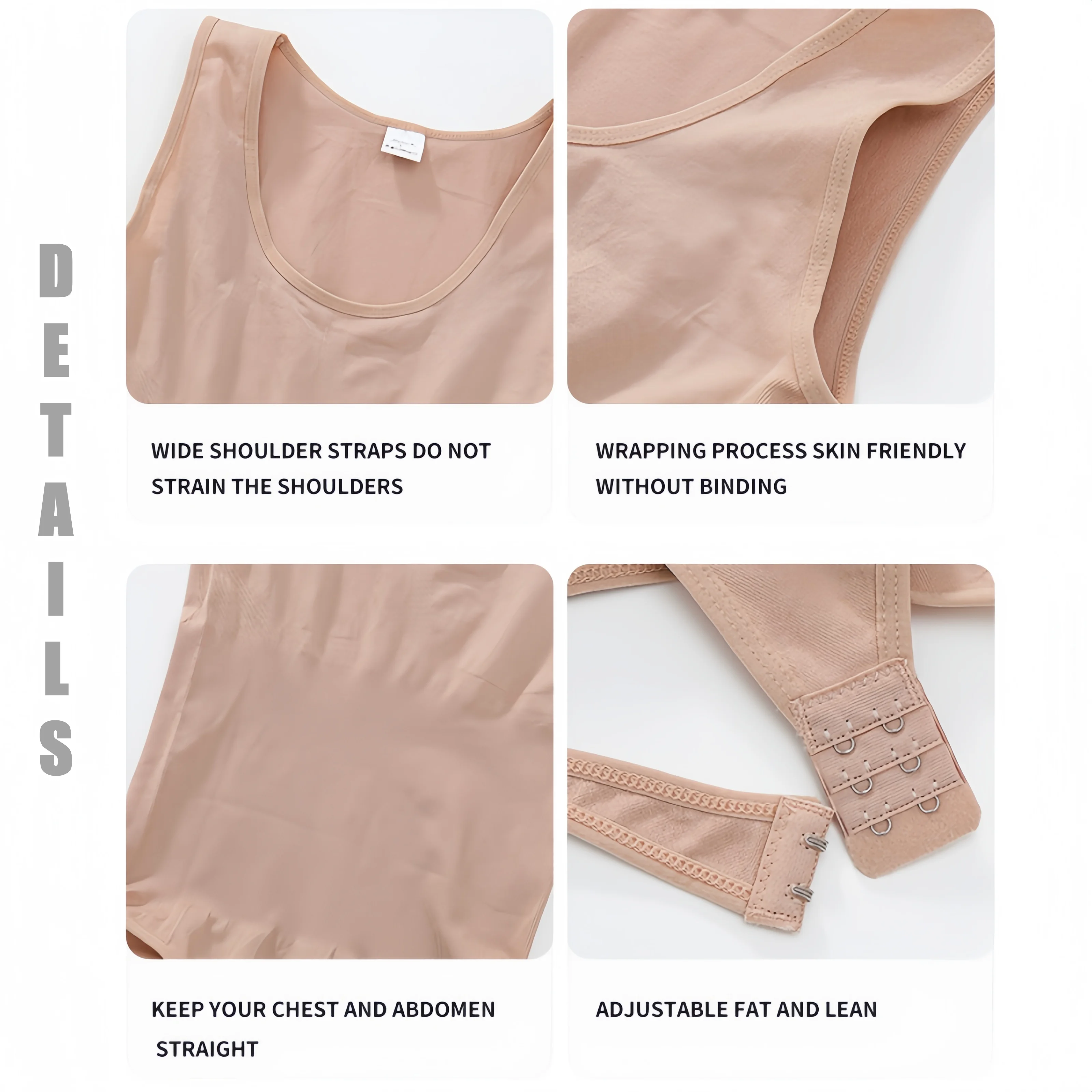 Women Sexy Skinny Shape Wear Wide Shoulder Strap Thong Bottoming Shirt Hip Lifting Stretchy Lady Yoga Jumpsuit