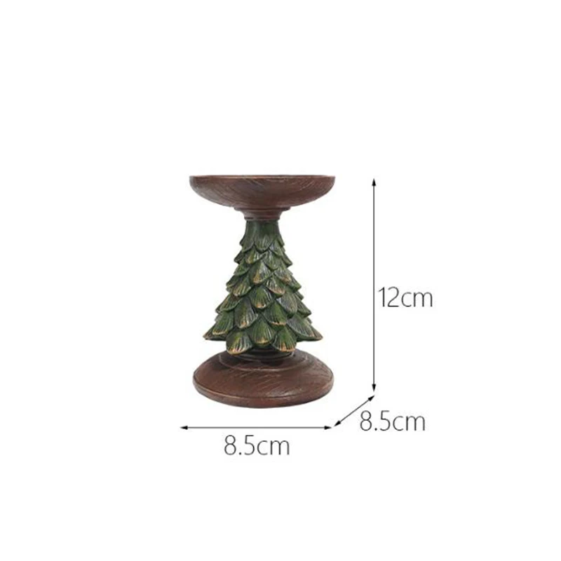 Wholesale Christmas Tree Shape Resin Candle Holder High Quality Home Decor Christmas Gift Other Candle Holders Lanterns & Jars