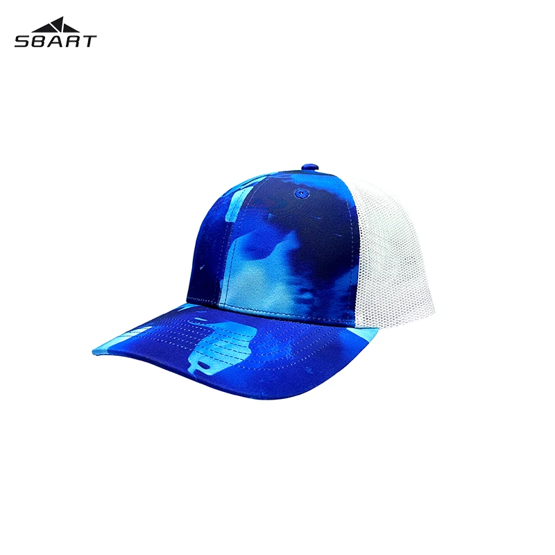 SBART Customized 100% Polyester Fitted 6 Panel Upf 50+ Fisherman Cap Sport Hats Snapback Baseball Cap