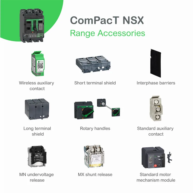 Schneiders Original NSX100F 36kA DC 3P3D 100A TMD NSX Series circuit breakers C10F3TM100D