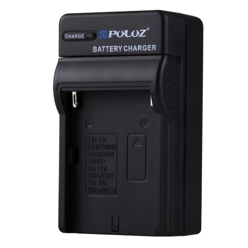 Новый дизайн PULUZ EU зарядное устройство с кабелем для NP-F550 / F970 F960 F770 F750 F570