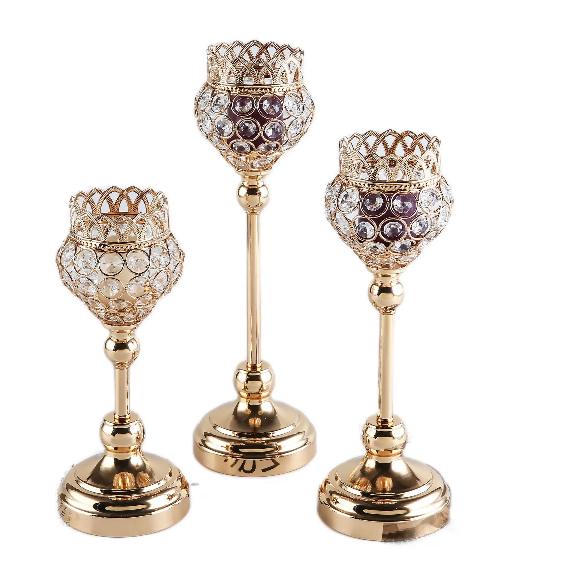 Europe Hotel wedding metal handicraft candlelight dinner ornament metal candle holder