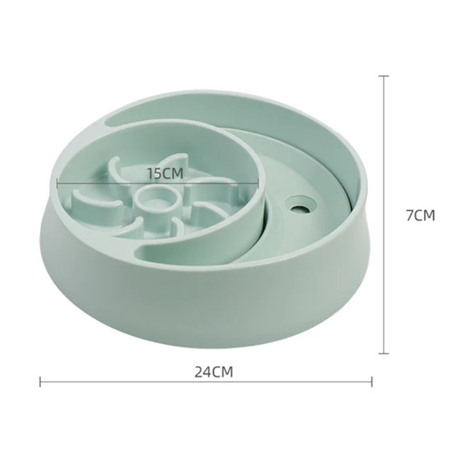 Durable Plastic Pet Cat Health Anti-swallow Pet Dog Bowl Slow Feeder Food float Drinking bowl