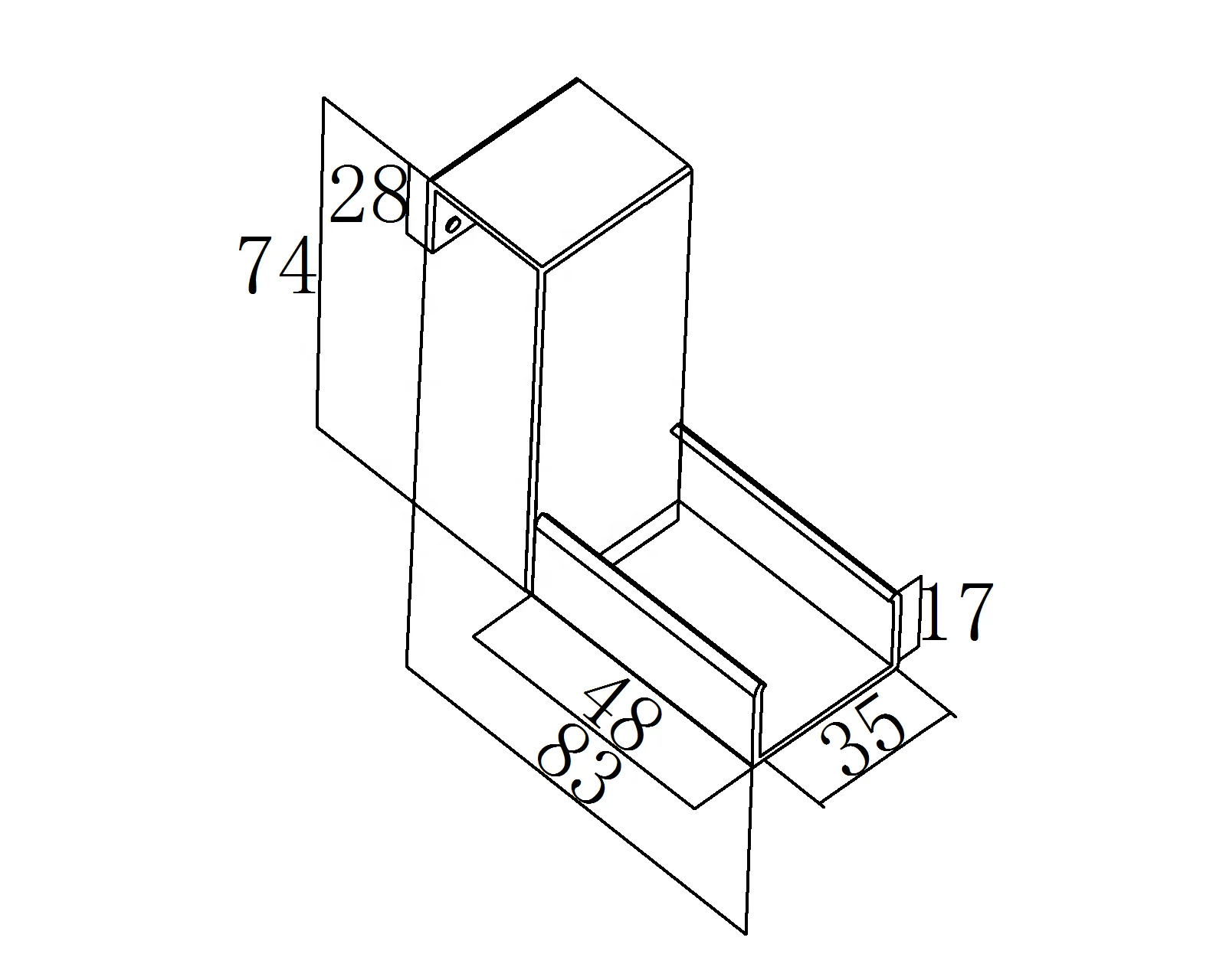 Steel Roller Bracket Connector KJ-2035DW-A Zinc/Nickel/Chrome 35mm Rollertrack Mounting Bracket For Roller Placon System
