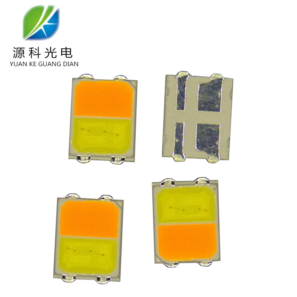 epilator sanan led 2 chip 0.4w 2835 5050 3030 smd warm white+white bi-color red white led