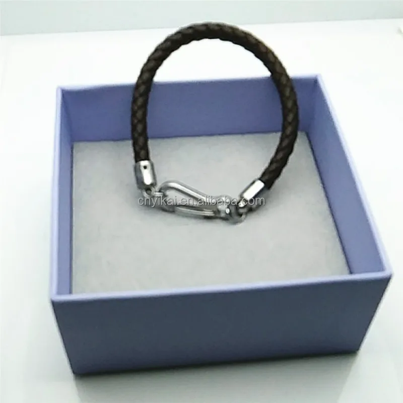 Customized size hot selling new simple stainless steel buckle bow fashion beach umbrella rope bracelet hand ornament rope craft