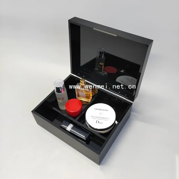 Luxury Portable Black Acrylic Storage Box