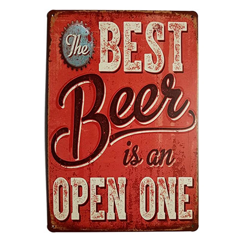 Cold Beer Vintage Metal Poster Drink Retro Tin Sign Bar Club Pub Wall Art Decoration Plate for Modern Home Decor Aesthetic Gifts