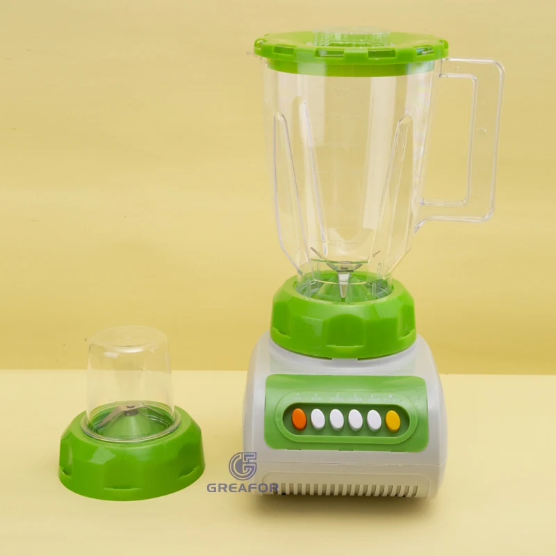 Classical style unbroken 999 Factory price 2 IN 1 plastic jar 1500ml home  juice blender with 6 speeds