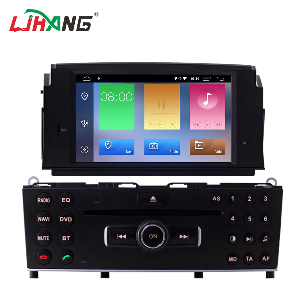 1 Din Android 12 2+32G Car DVD Player For Mercedes Benz C200 C180 W204 2007-2010 WIFI Multimedia Player GPS Navi  Radio