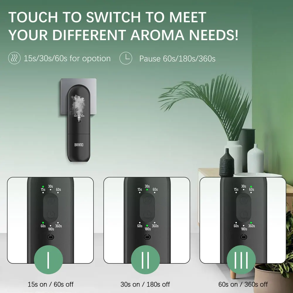 Luxury 100ML Sleek Portable Perfume Electric Wholesale Nebulizing Diffuser Room Wall Plug Essential Scent Aroma Oil Diffuser