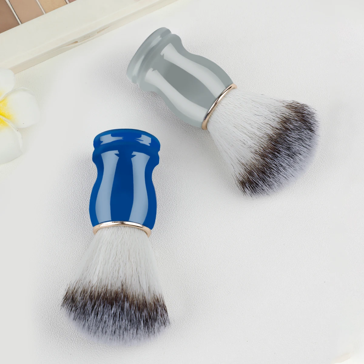 Custom Logo  Men Shaving Brush Synthetic Shave Tool with Hard Wood Handle Travel Shave Brush Shaving Paint Brush