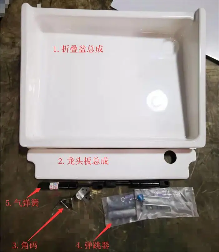 HOT SALES High Quality Wall Mounted ABS Folding Sink with Mirrors for RV caravan Campervan Boat Yacht Cabin Apartment Tiny House