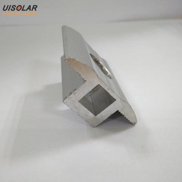 Latest anodized aluminum hollowed-out mid clamp for solar panel mount