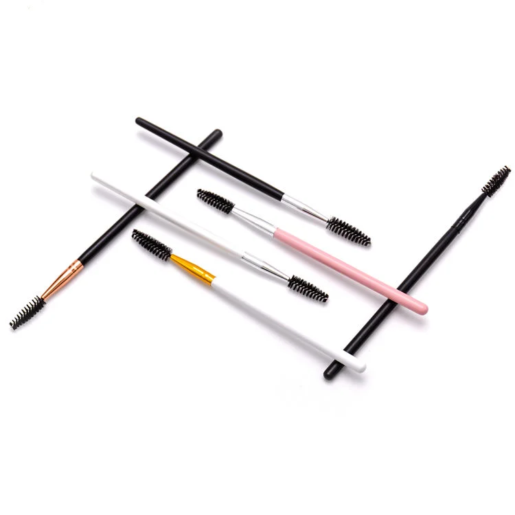 RU eyelash brush Makeup Eyelash Eyebrow Mini Brushes Nylon Brush Material and Eye Use black nylon hair