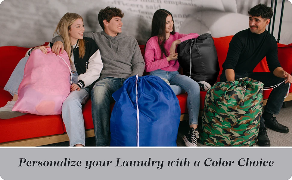 Handy Laundry Nylon Bag These Large Will Fit a Laundry Basket and Strong Enough to Carry up to Three Loads of Clothes