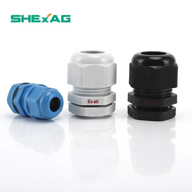 SH-NXL Пластик/Нейлон Exe Кабель Сальник IP68 Черный  IP66/IP67/IP68 Водонепроницаемый M12 Cnex CCC