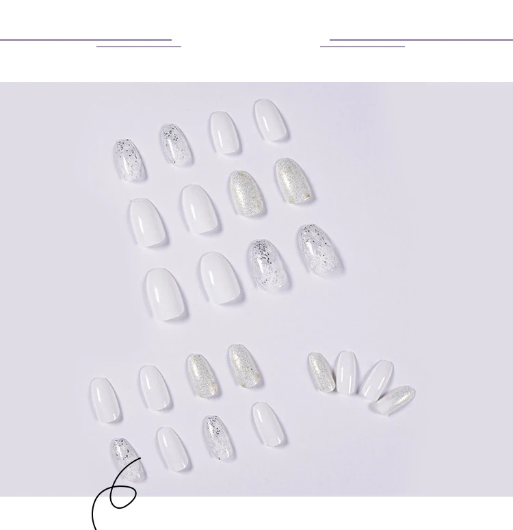 TKL wholesale low MOQ cheap price removable manicure ballerina tips short press on nails