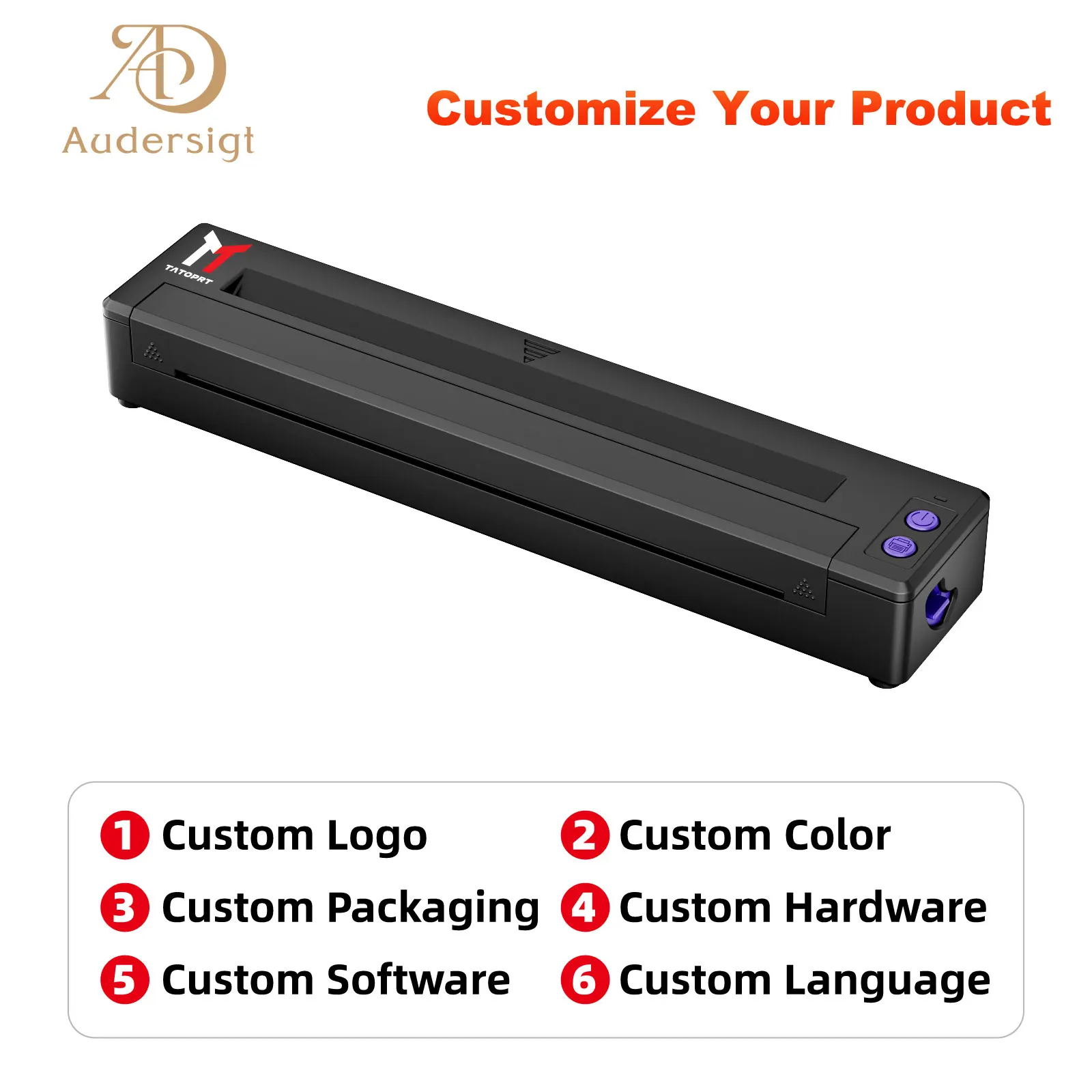 Kissure 2024 Mini Tattoo Printer Thermal Pattern Machine Bluetooth Wireless Printer 2500mAh Rechargeable stencil equipment