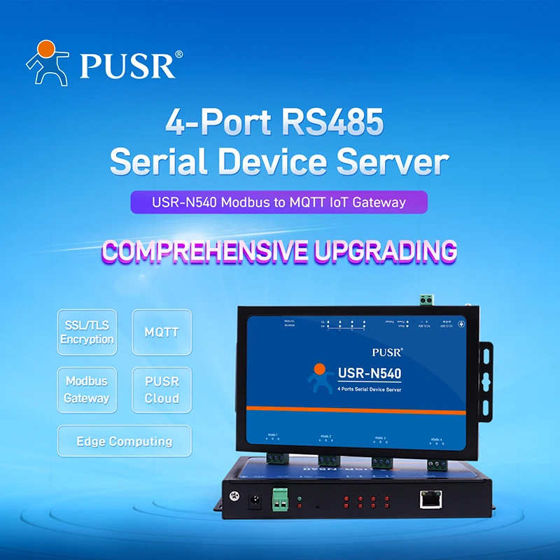 USR-N540 H7-4 Version Serial Ethernet Server TCP IP to RS485 Converter with Four Ports HTTPD Client Supported