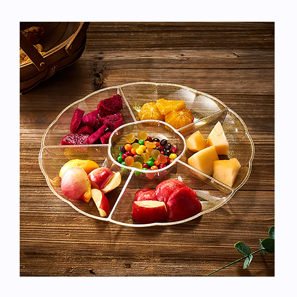 China factory wholesale outdoor household fruit food platter one-time high standard cavity plate