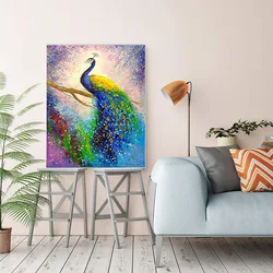 Высококачественный холст с коротким ворсом, наборы для алмазной живописи, Павлин, Прямая поставка, для взрослых, фото на заказ