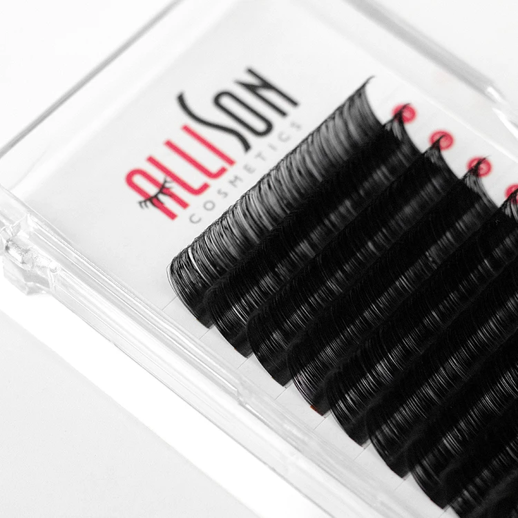Allison Private Label Fluffy Individual Lash Extension C D Cc Dd Curl Matte Black Mink Classic Lash Extensions