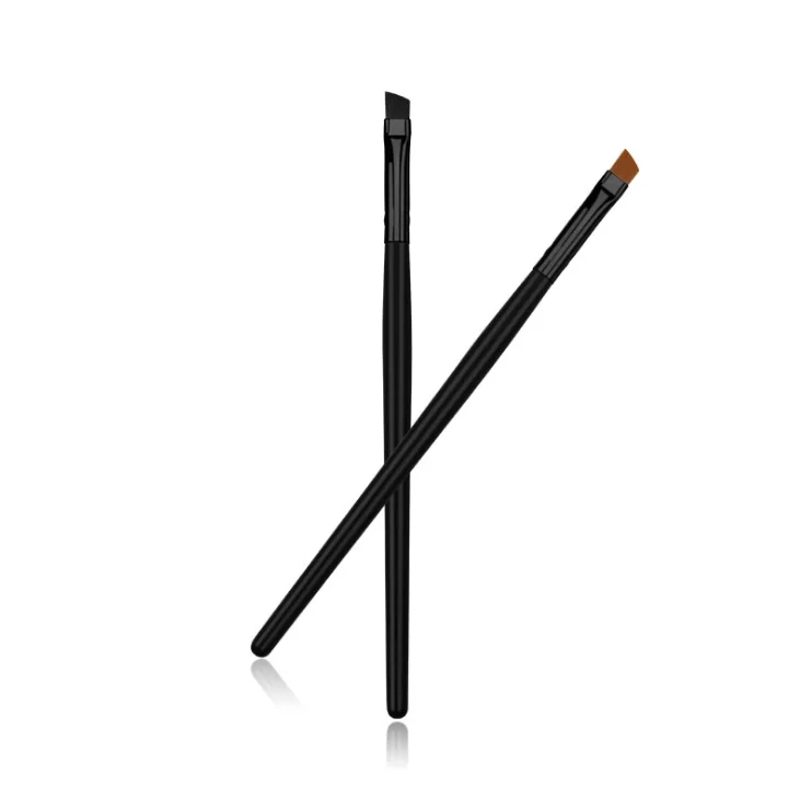 Newest Wooden Handle Nylon Hair Bevel Eyebrow Brush Beauty Makeup Trimming Eyebrow Brush