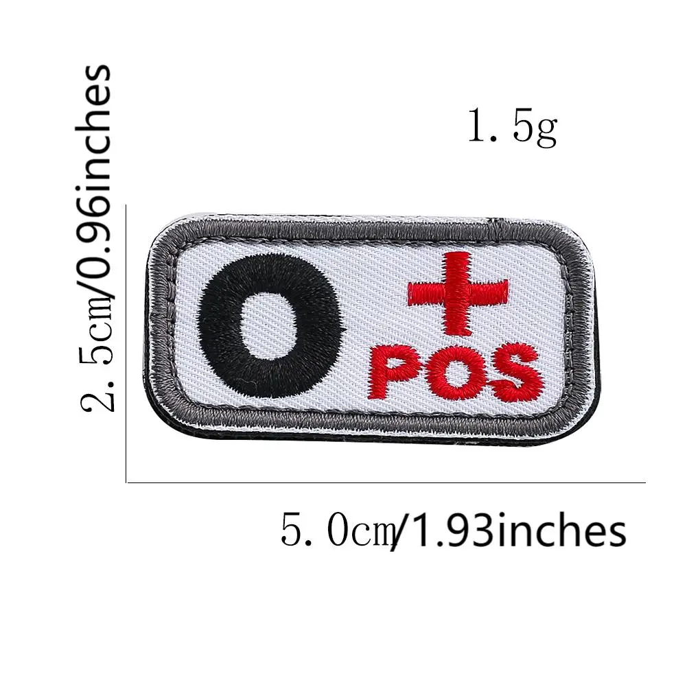 individuation blood type hook and loop fastener embroidered badge patches fastening Sewing Supplies clothes decoration patches