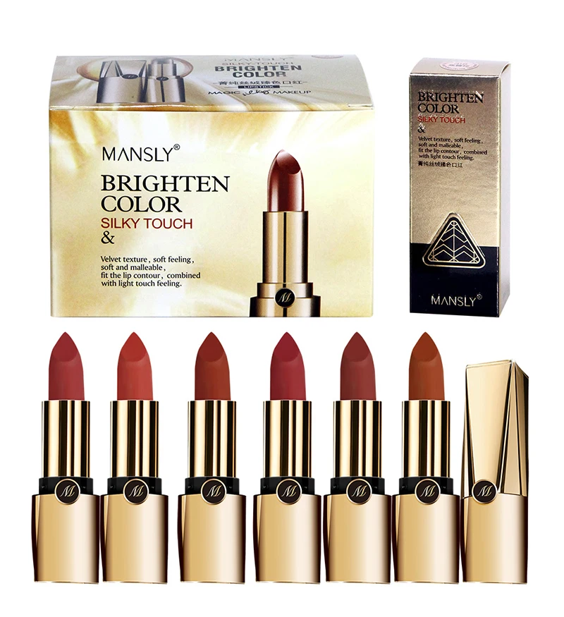 Woman Lazy Wow Lipstick Holder Matte Private Label Waterproof Golden Rose Lipstick for Daily Makeup