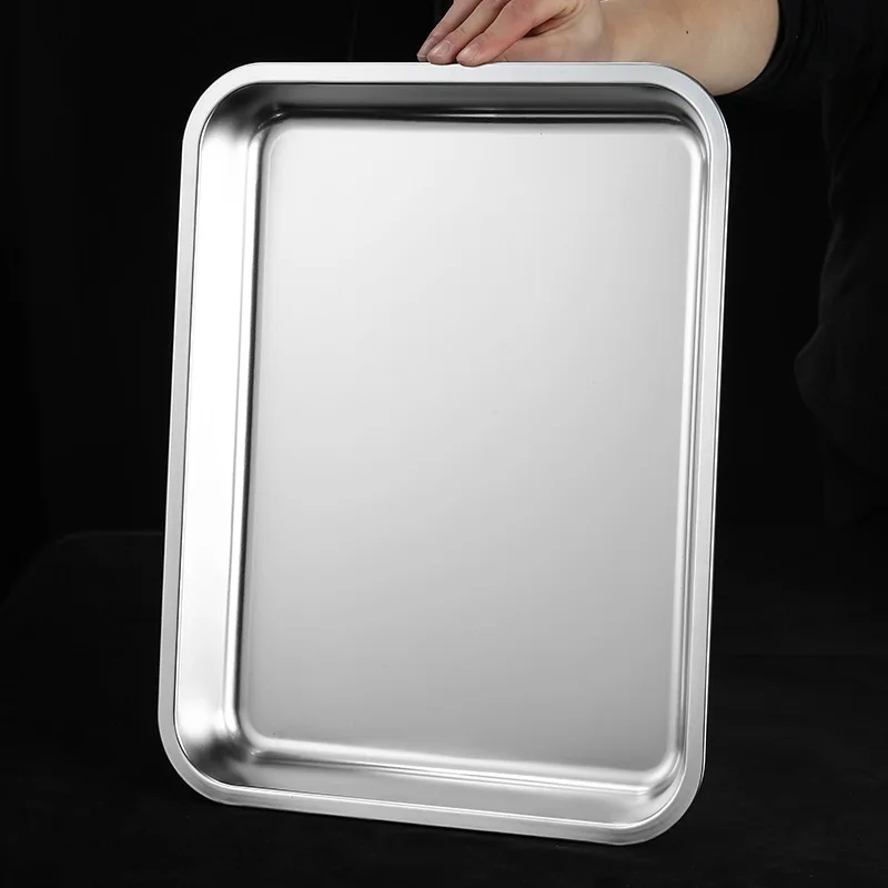 Rectangle Bake Pan Non Stick Kitchen Bakeware Stainless Steel Oven Use Cookie And Baking Sheets Cake Baking Tray