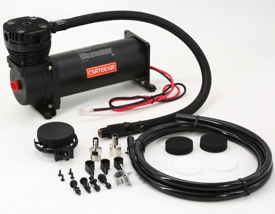 Heavy duty cycle 100% 200 psi on board 12v Truck air brake compressor air horn compressor