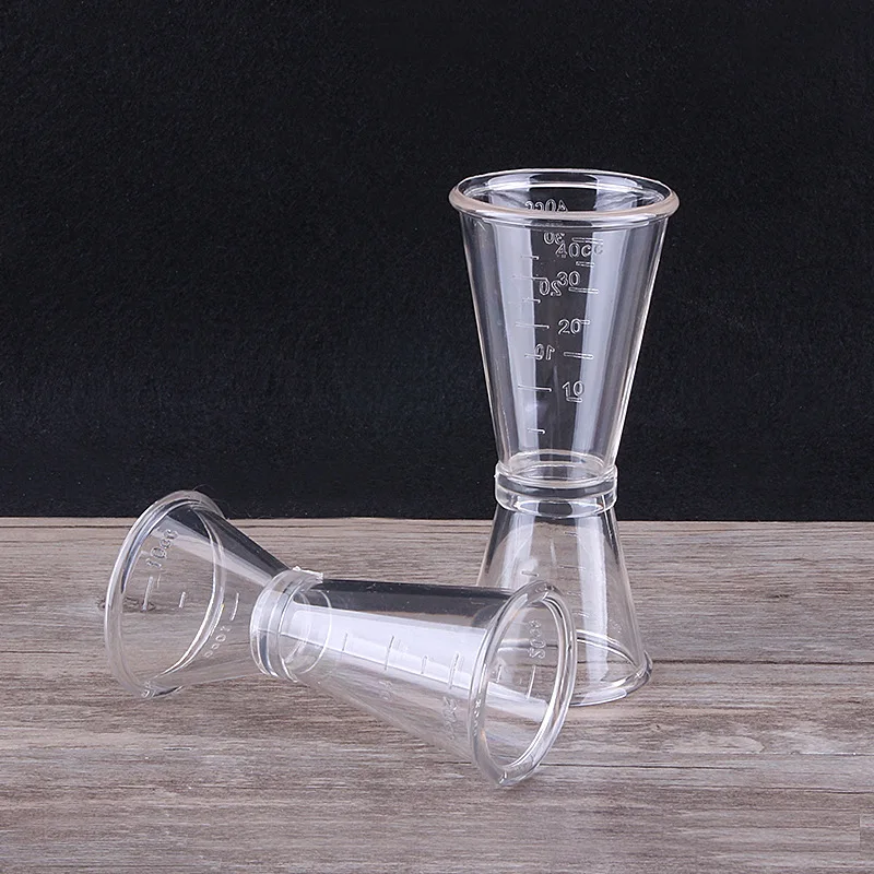 10/20cc measuring jigger 20/40cc wine jigger plastic bar jigger