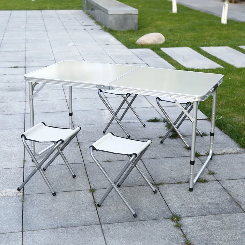 aluminium suitcase picnic table set bbq camping beach folding table outdoor portable foldable picnic camping table with chairs