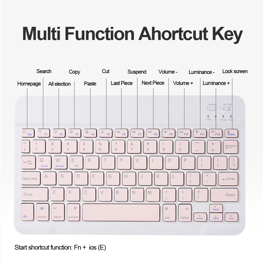 Samsung A9+ Tablet Bluetooth Keyboard Holster Galaxy A9 8.7 inch RGB Wireless Bluetooth Keyboard Cover Keyboard & Mouse Set