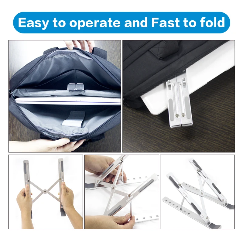 Ergonomic adjustable portable aluminum alloy laptop stand foldable desktop laptop holder adjust notebook bracket for macbook