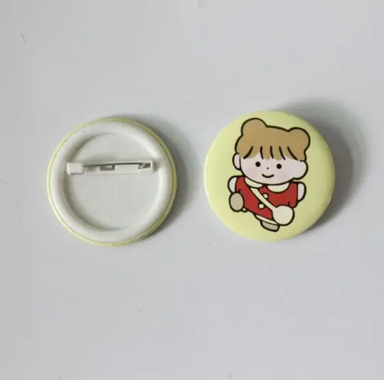 Cartoon tinplate pin badge student diy brooch metal badge custom gift