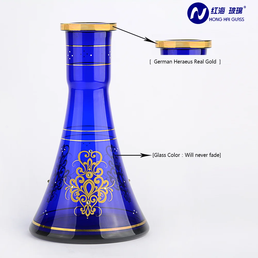 Wholesale Popular Egyptian Shisha Mini Hookah with New Design Real Gold Rim