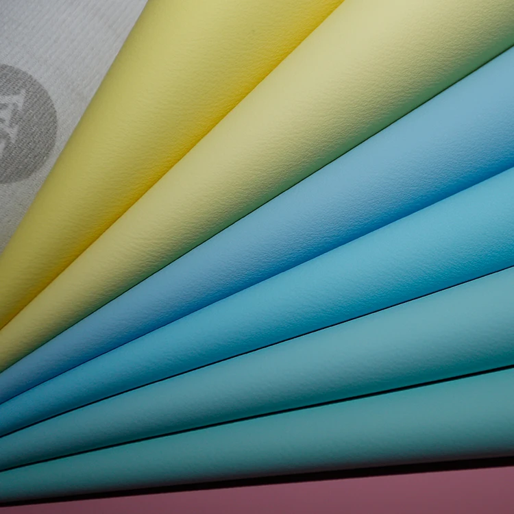 Hot Sale Fabric Material Solid Color Pvc Synthetic Leather Faux Leather PVC Leather