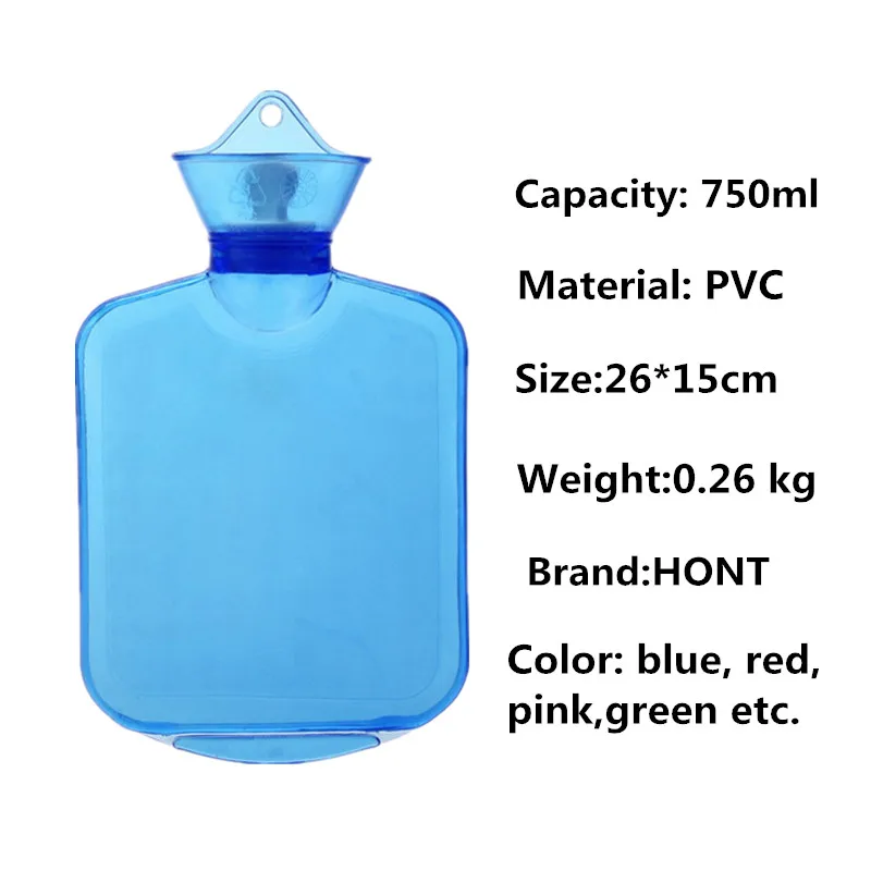 750 мл мини сумка для бутылки с горячей водой ПВХ пластиковый продукт с флисовой крышкой